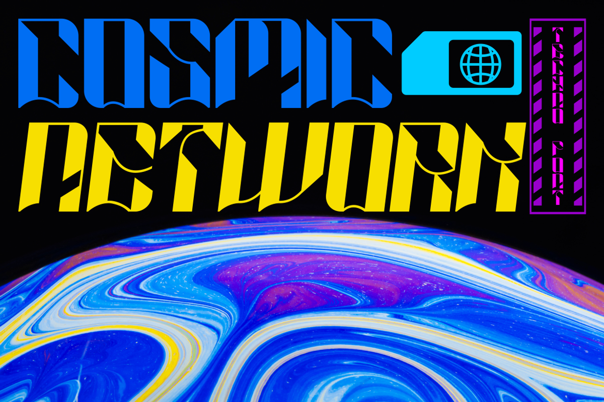 Cosmic Network Techno Font, a Font by PutraCetol Studio (Photo 1 of 5)