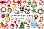 Christmas Doodle Line Art Party, an Illustration by Designking (Thumbnail 1 of 5)