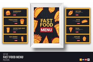 Set of Fastfood Menu banners