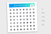Snowflake Line Icons Set, an Outline Icon by Voysla's Shop (Thumbnail 4 of 4)