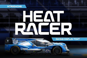 Heat Racer - Racing Display, a Sans Serif Font by twinstd