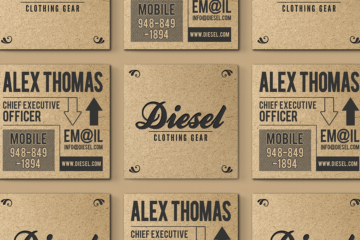 Iconic Kraft Paper Business Card, a Business Card Template by Marvel (Photo 5 of 6)