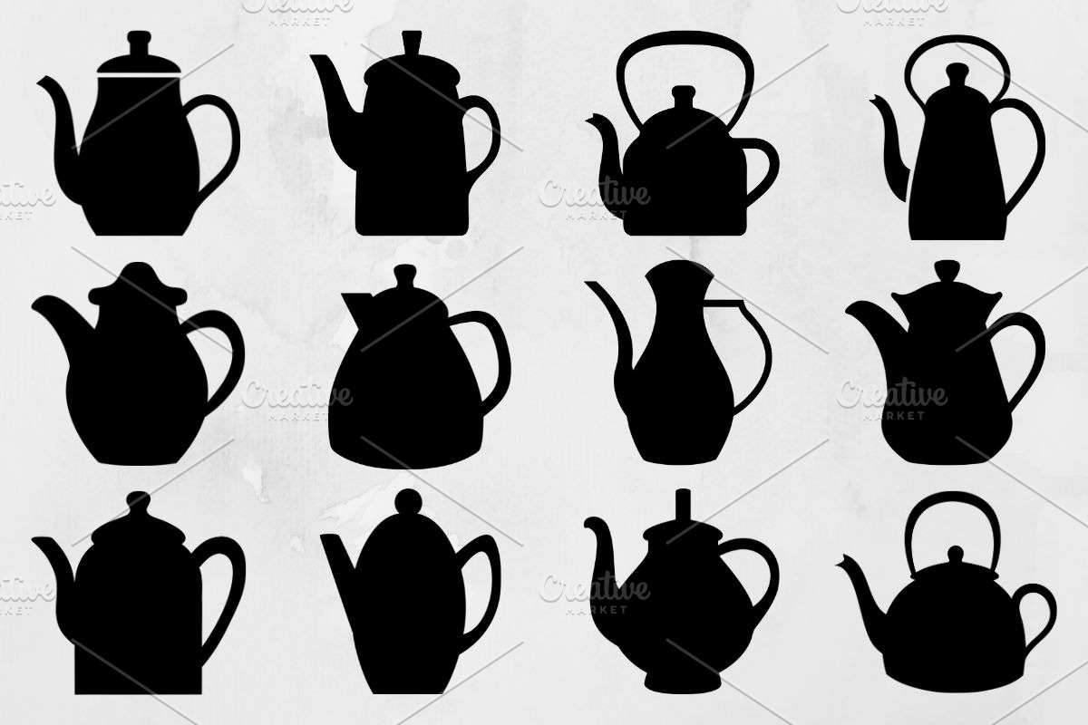 Teapot Pour Silhouette SVG, an Object Illustration by newminddesign (Photo 1 of 3)