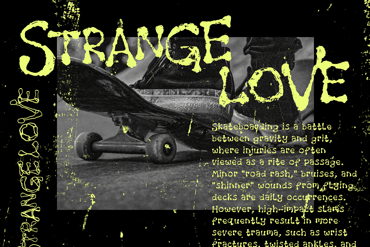 No Bones - A Textured Grunge Font, a Handwritten Font by Wingsart Studio (Photo 8 of 12)