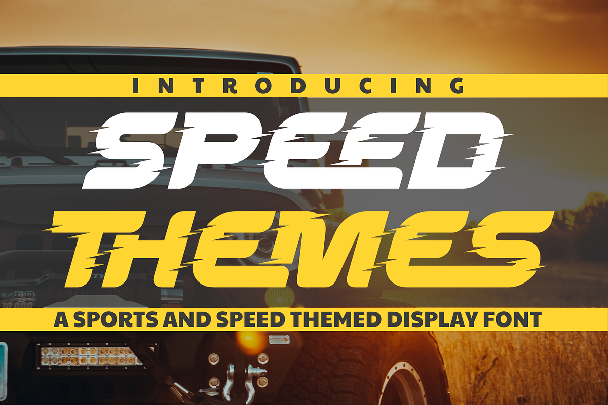 Speed Themes Font, a Sans Serif Font by 177Studio (Photo 1 of 8)