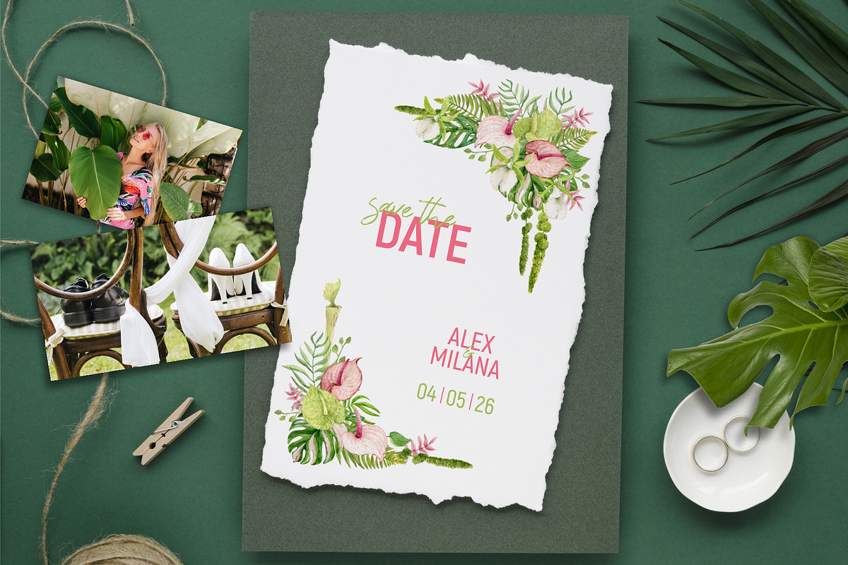 Tropical Flowers. Exotic flora set, an Illustration by Tata Pilip (Photo 11 of 21)
