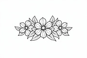 Flower Outline Art Printable bundle, an Illustration by yasushie (Thumbnail 2 of 9)