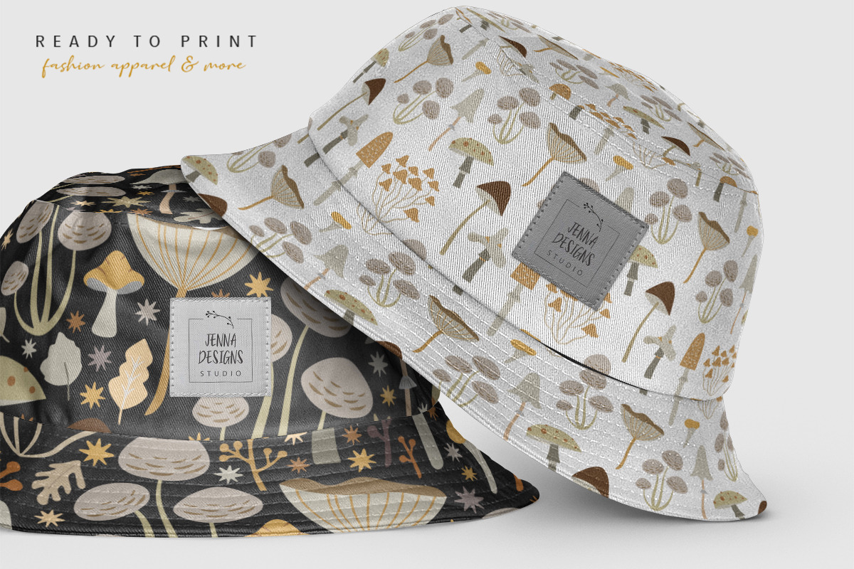 Mid Century Modern Mushrooms, an Object Illustration by Jennadesigns (Photo 10 of 16)