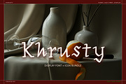Khrusty Display Font + Icon Bundle, a Handwritten Font by Side X Side Studio (Thumbnail 1 of 7)