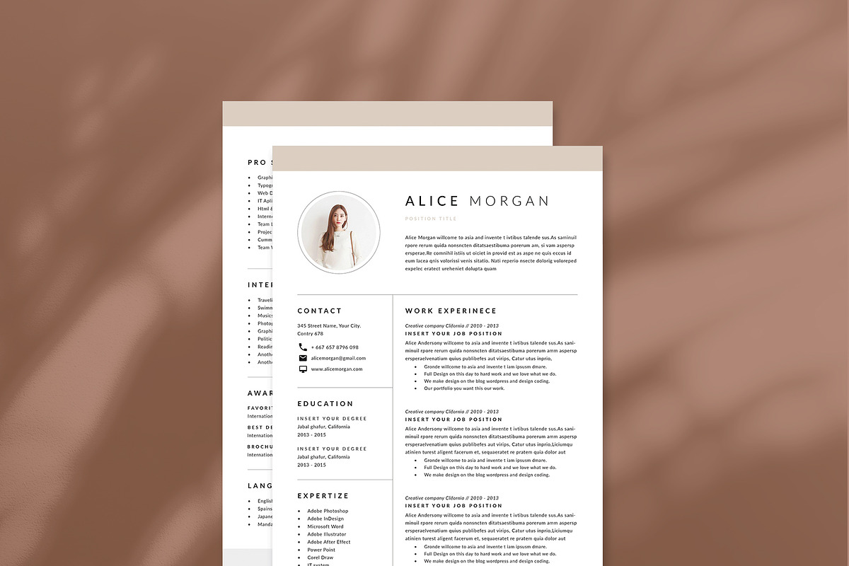 Word Resume & CV, a Resume Template by Symie Design (Photo 1 of 6)