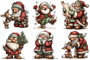 Whimsical Santa Claus Clipart, an Illustration by Craft Nest (Thumbnail 9 of 9)
