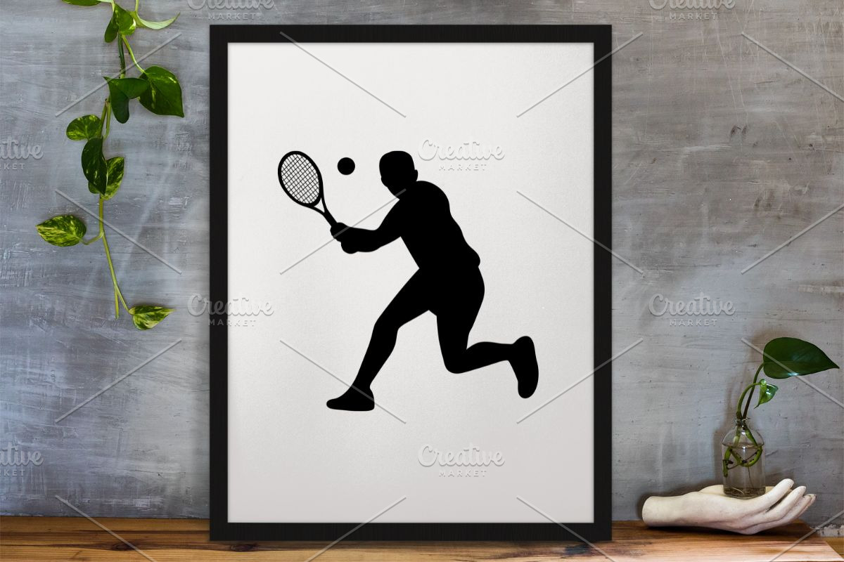 Tennis Silhouette SVG, a Sport Illustration by newminddesign (Photo 3 of 3)