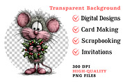 Christmas Whimsical Animals Clipart, an Illustration by Dream Creation (Thumbnail 7 of 7)