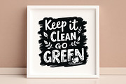 Keep It Clean, Go Green SVG, an Illustration by Awieee1 (Thumbnail 4 of 4)