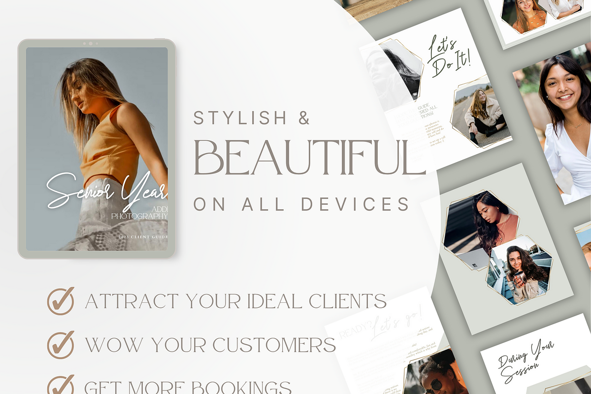 GOLD Senior Photography Client Guide, a Magazine Template by Signature Edits (Photo 3 of 11)