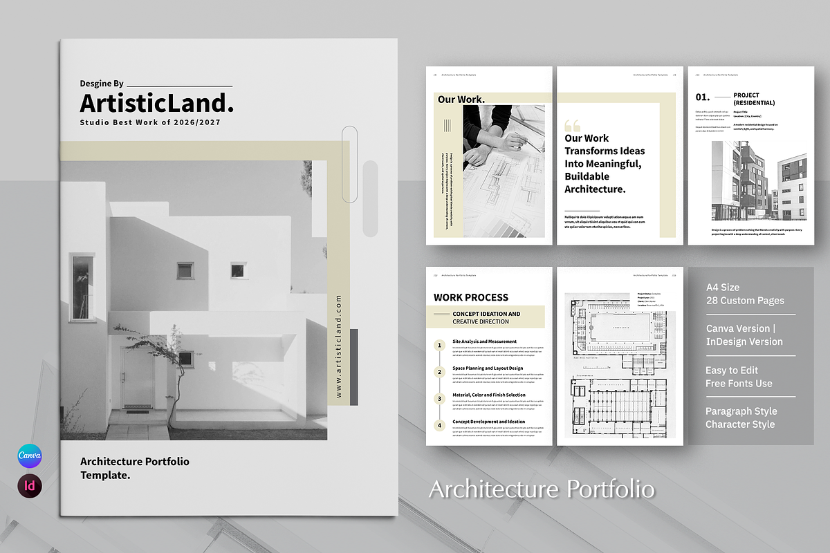 Architecture Portfolio | Canva, a Brochure Template by ArtisticLand (Photo 3 of 12)