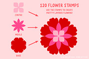 Flower Creator Procreate Brush Set, a Brush Add-On by AngelfishCreative (Thumbnail 2 of 9)