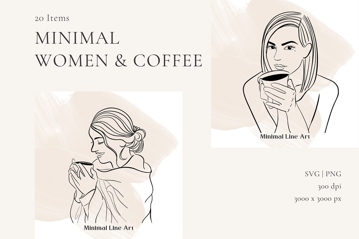 Minimal Women & Coffee, a Person Illustration by AMMi (Photo 3 of 6)