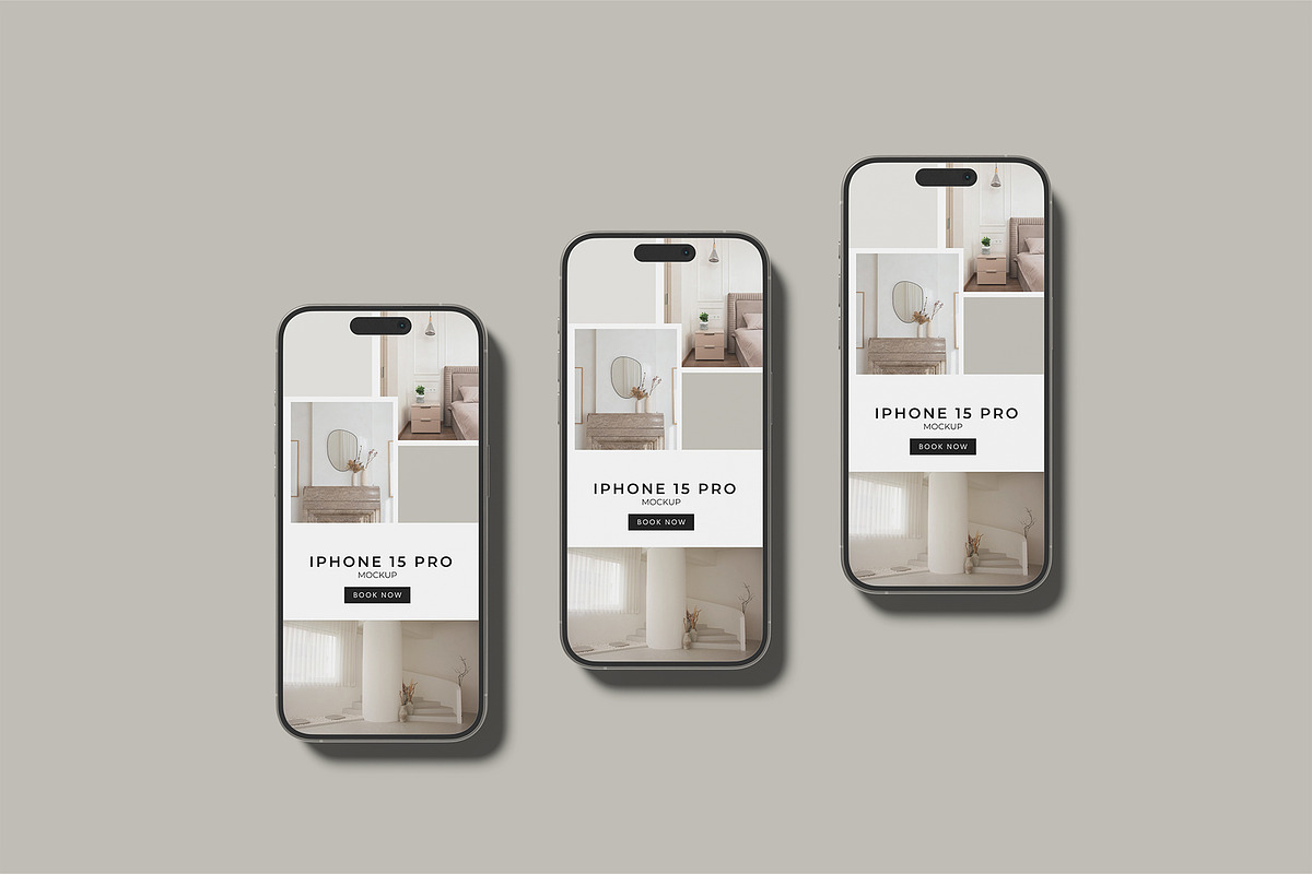 iPhone 15 Pro Mockup, an iPhone Mockup by Bangdastudio (Photo 5 of 7)