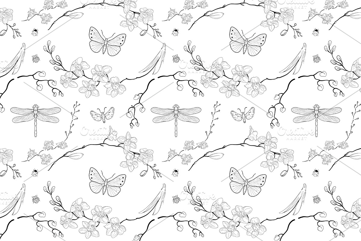 Glorious Orchid seamless patterns, a Pattern Graphic by YvY (Photo 3 of 5)