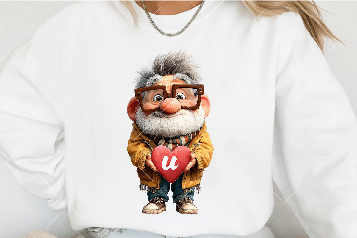 Grandpa Holding Heart Alphabet, an Illustration by OK Design (Photo 5 of 6)