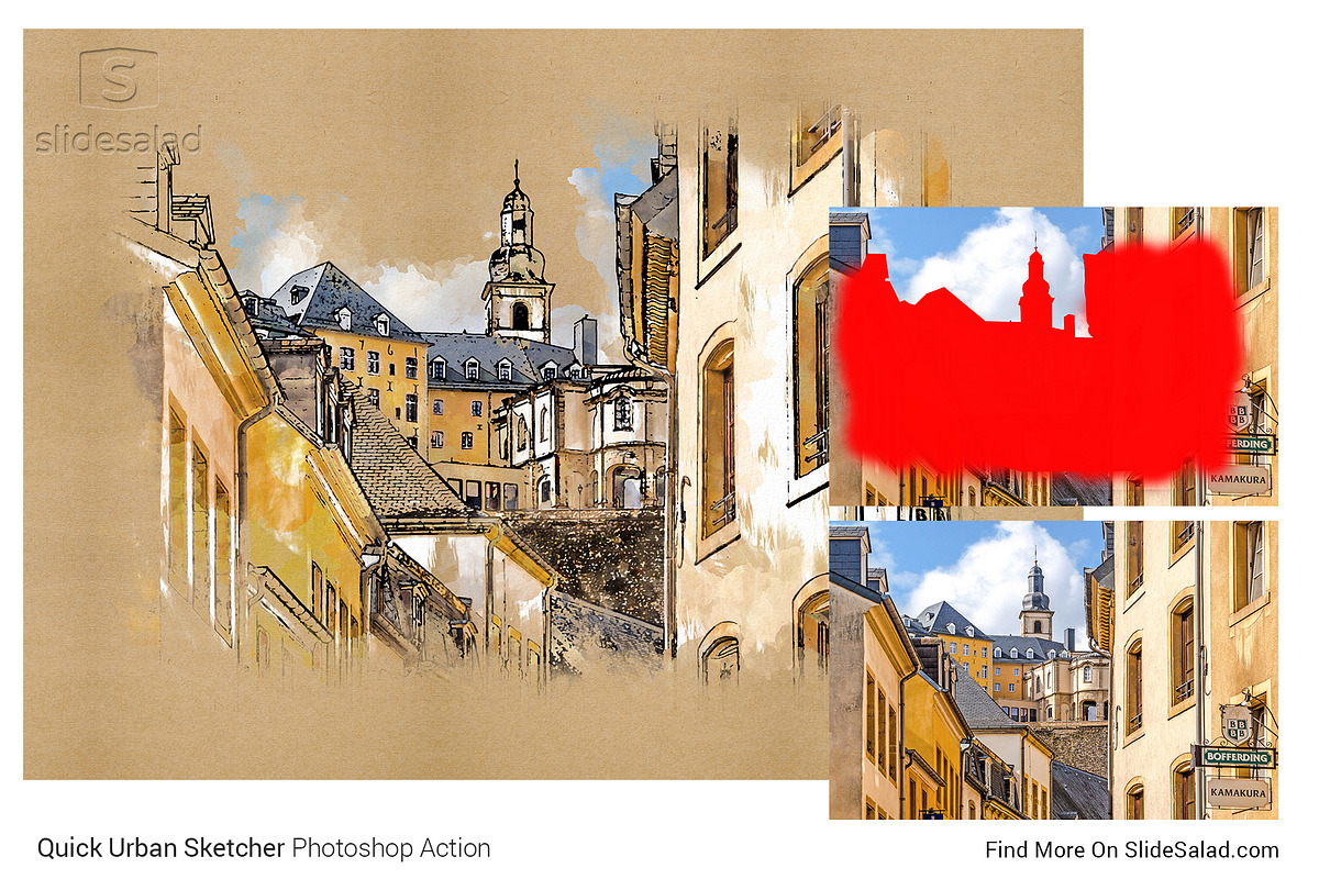 Urban Sketcher Photoshop Action, an Action Add-On by SlideSalad (Photo 18 of 31)