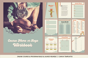 Retro Roller Disco Canva Workbook