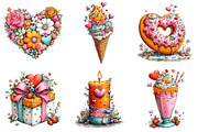 Whimsical Valentines Day Clipart, an Illustration by Craft Nest (Thumbnail 8 of 9)