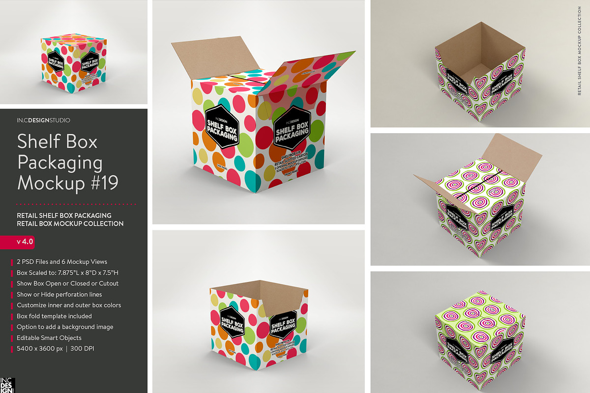 Retail Shelf Box Packaging MockUps4, a Packaging Mockup by INCDesign (Photo 4 of 7)