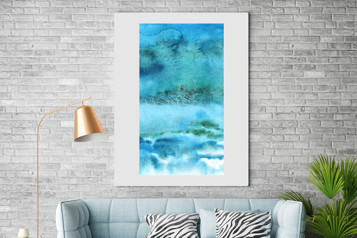 My Sea Watercolor Backgrounds, a Texture Illustration by Cat In Colour (Photo 4 of 5)