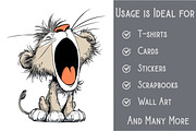 Cute Lion Clipart, an Illustration by Pixels.Craft (Thumbnail 3 of 6)