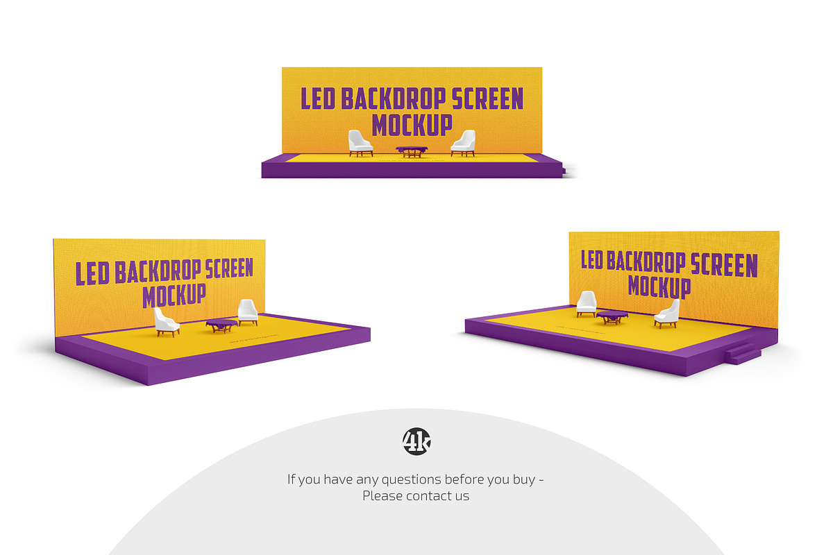 LED Backdrop Screen Mockup Set, an Advertising Mockup by Country4k (Photo 4 of 4)