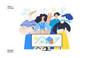 Memphis Business, vector illos, a Templates & Theme by Grivina's shop (Thumbnail 3 of 27)
