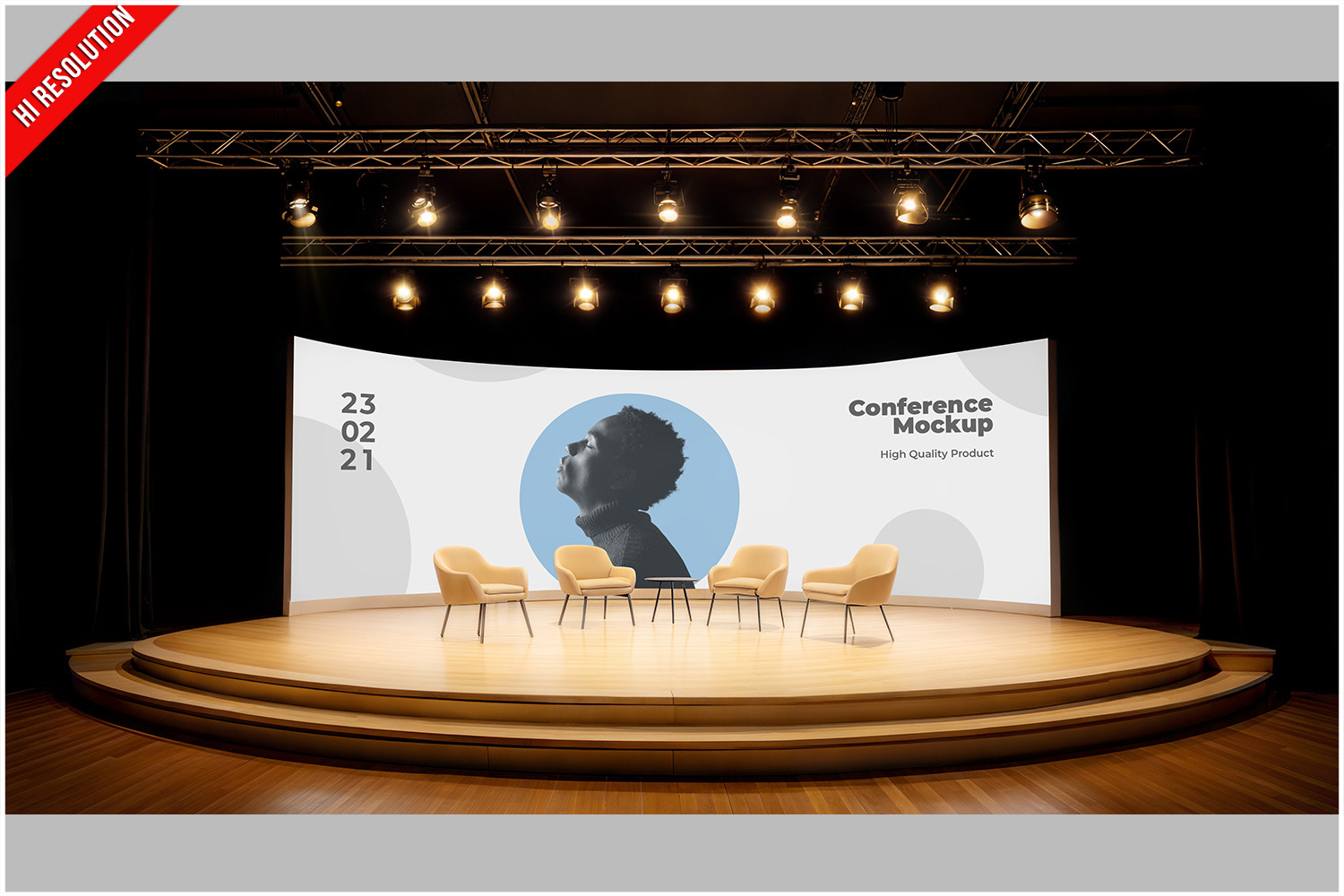 Corporate Conference Backdrop Mockup, a Product Mockup by Bruno's Shop