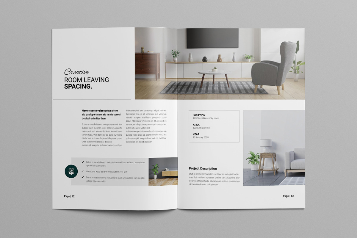 Interior Portfolio Brochure | Canva, a Brochure Template by Pixelpick (Photo 7 of 9)