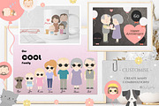 HUGE Cartoon Family Clip Art Set, a Graphic by Jen Digital Art (Thumbnail 3 of 3)