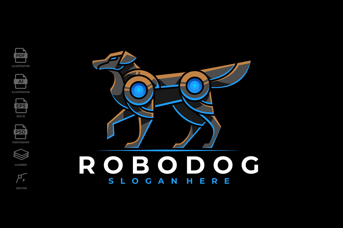Modern Mecha Robotic Dog Logo Design, a Branding & Logo Template by Rupture (Photo 2 of 3)