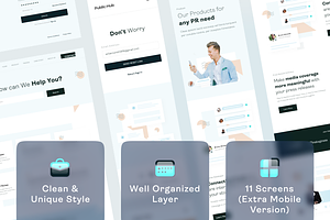 Public-Hub Landing Page UI KIT
