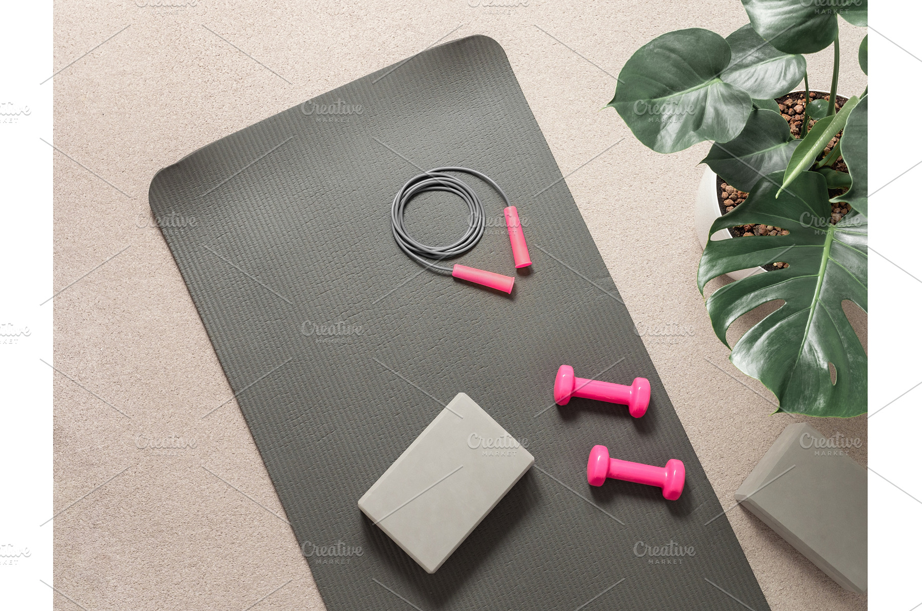Home fitness concept. Sport mat and, a Sports & Recreation Photo by Fascinadora