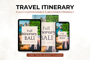 Digital Travel Itinerary Template