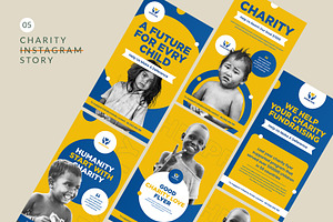Charity Instagram Story Template, a Social Media Template by Pixelpick