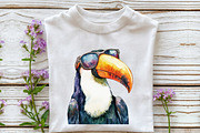 Grumpy Toucan Watercolor Clipart, an Illustration by Rose Art (Thumbnail 3 of 7)