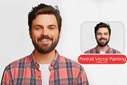 Portrait Vector Painting Action, an Action Add-On by Vatdesign (Thumbnail 1 of 4)