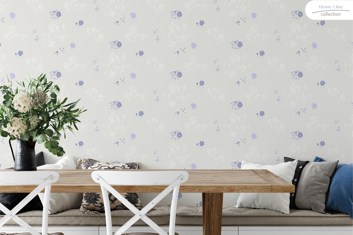 Rustic Lilac - Seamless Patterns, a Pattern Graphic by InaCorart (Photo 3 of 7)