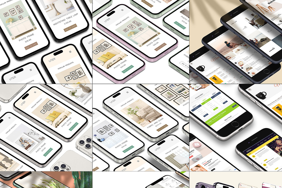 ALL 3D iPHONE MOCK-UP BUNDLE VOL-I3, an iPhone Mockup by Graphicsworld125 (Photo 2 of 22)