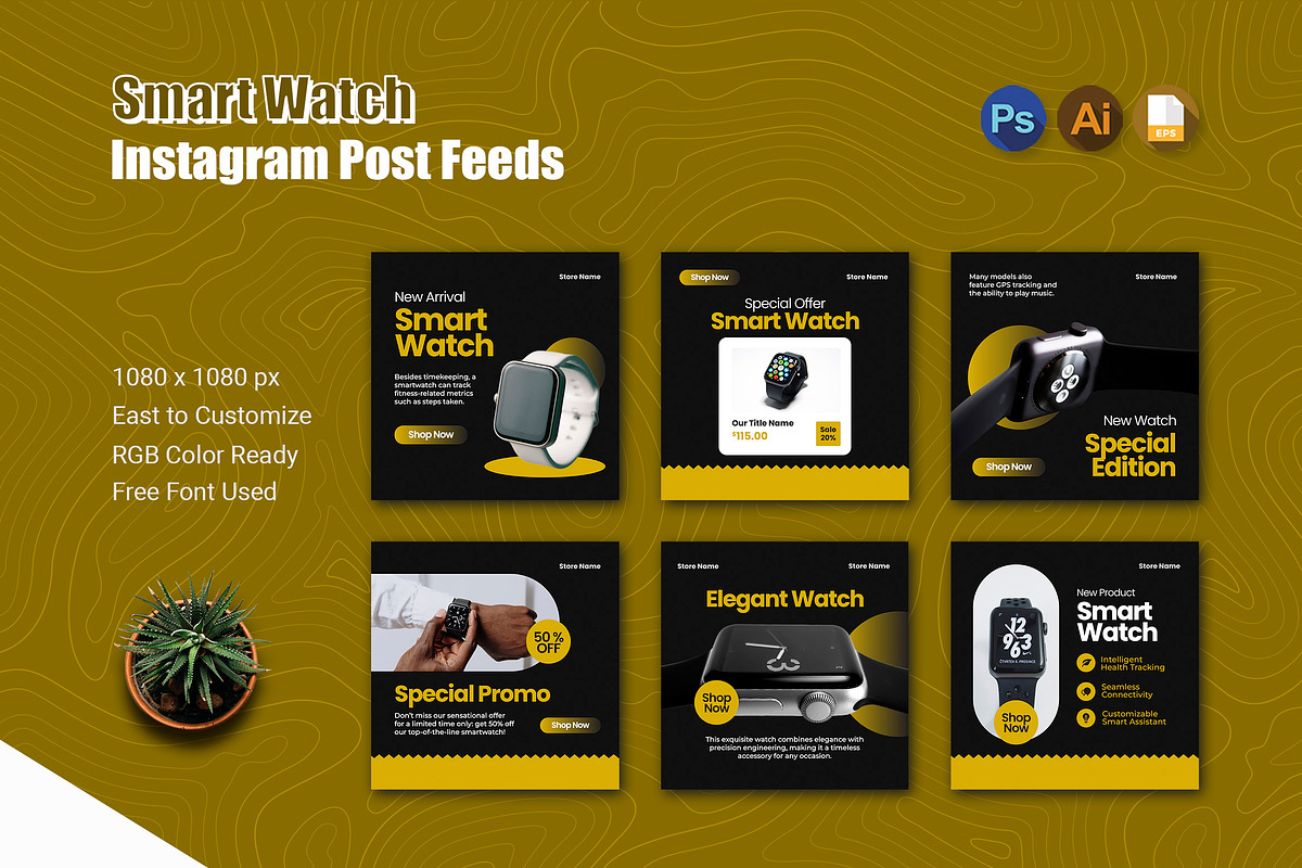 Smart Watch - Instagram Post, a Social Media Template by Esensifiksi.studio