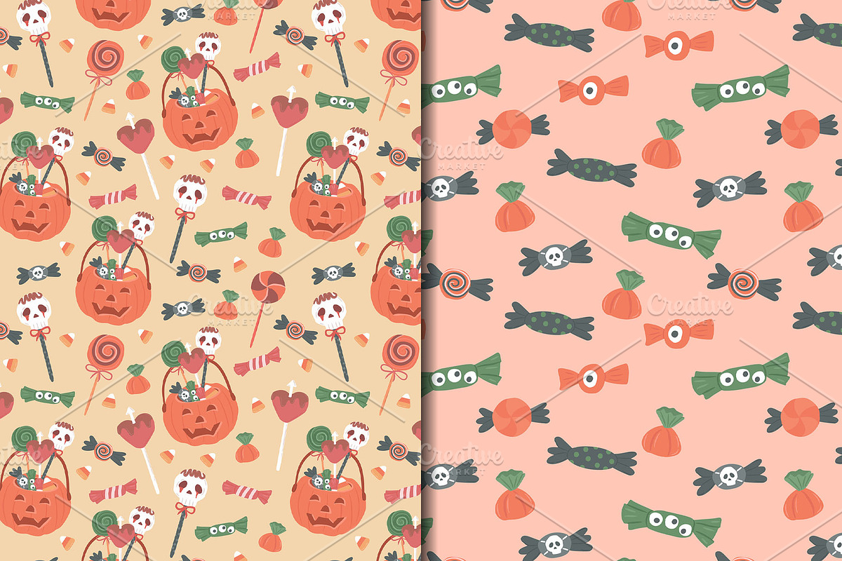 Cute Halloween Sweets Pattern, a Pattern Graphic by CreativeChristiana (Photo 6 of 9)