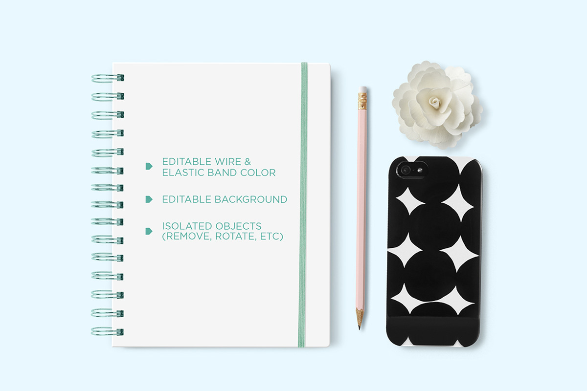 Planner & Agenda 7x9 Mockup, a Pens & Pencil Mockup by tomodachi studio (Photo 5 of 6)