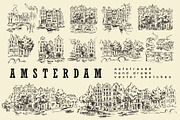 Amsterdam Hand Drawn Sketches, an Illustration by Penndpaper (Thumbnail 1 of 16)