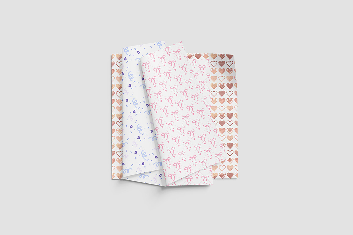 Gift Wrapping Paper Mockup Set, a Product Mockup by Indah (Photo 4 of 6)